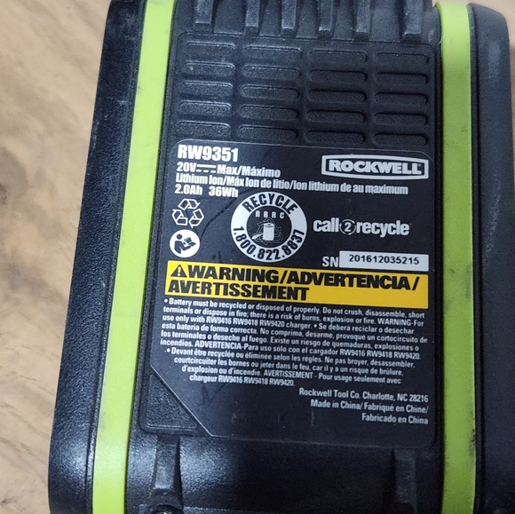 RW9351 20V 2.0 Ah MAX Lithium-Ion Battery Rockwell - Picture 2 of 2